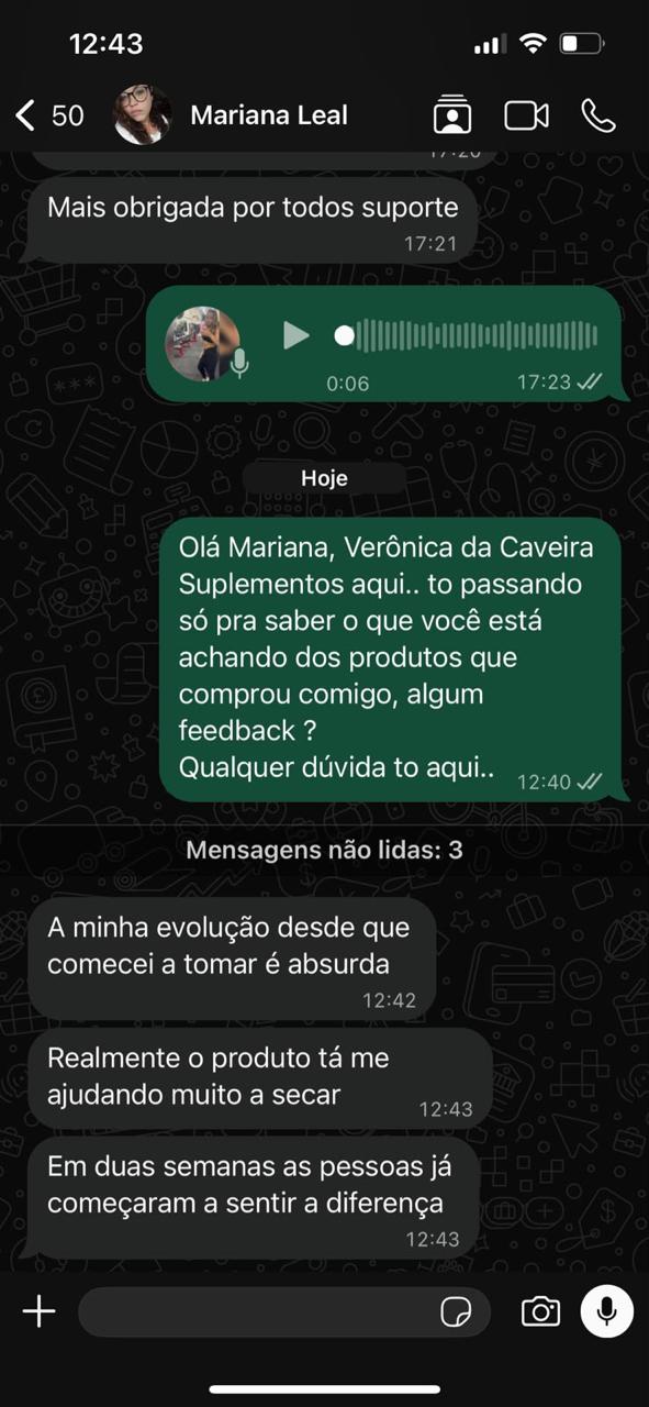 Depoimento de Mariana no WhatsApp
